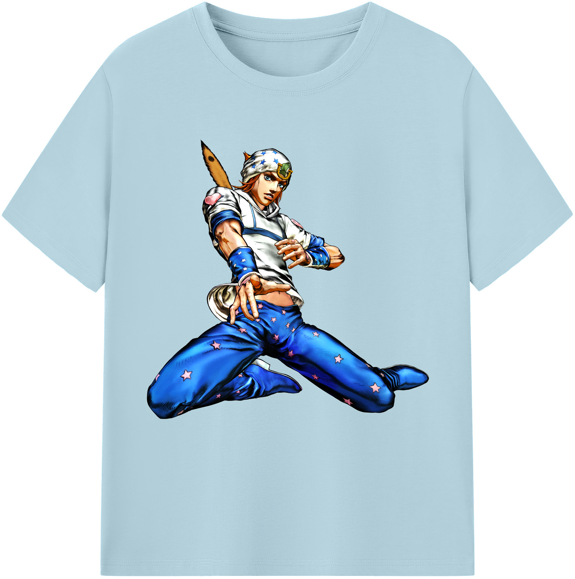 （画像用） ジョジョの奇妙な冒険 ジョナサン?ジョースター JoJo's Bizarre Adventure Jonathan Joestar 綿100％半袖Tシャツ（フロントプリント）